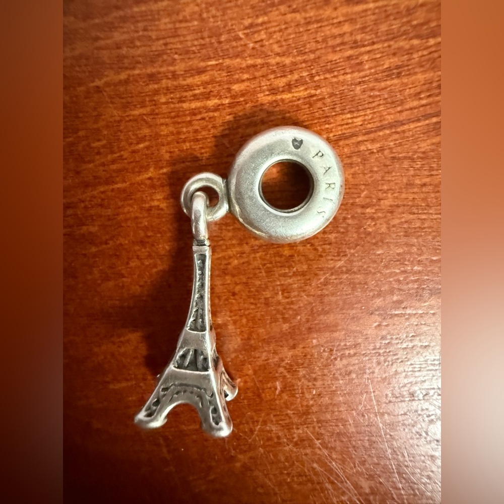 Pandora silver Eiffel Tower charm.